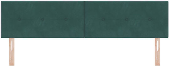 vidaXL Fabric Bed Headboard Dark Green 90x40cm