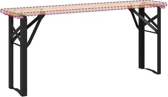 vidaXL Metallic Furniture Leg 2 Pieces Suitable for Table / Coffee Table 22x45x2.8cm Black