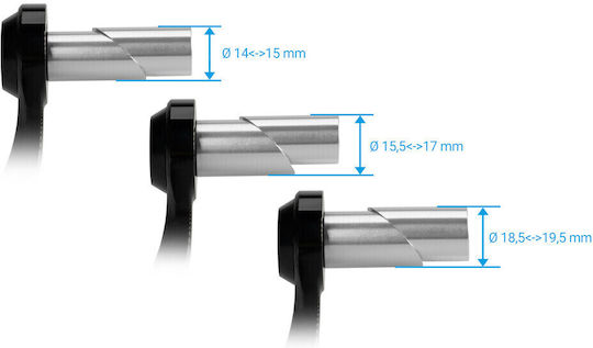Paraxite Motorcycle Protective Hand Guards in Black Colour