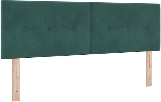 vidaXL Fabric Bed Headboard Dark Green 72x40cm