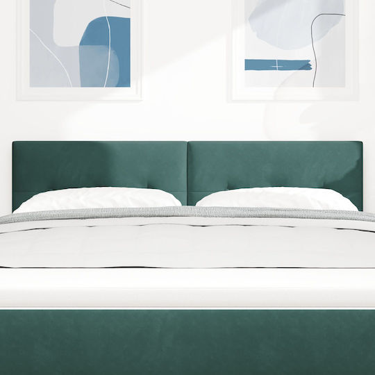 vidaXL Fabric Bed Headboard Dark Green 72x40cm