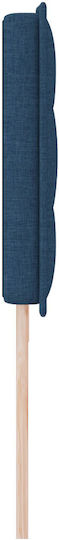 vidaXL Fabric Bed Headboard Blue 100x88cm
