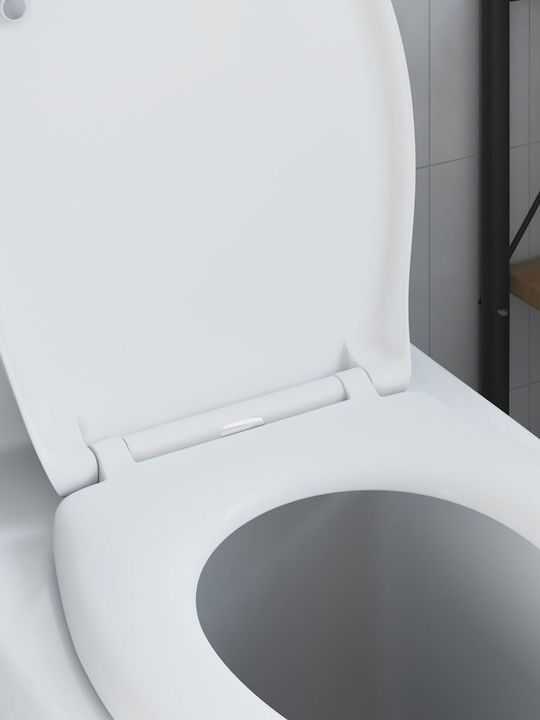 vidaXL Plastic Soft Close Toilet Seat White 37cm 42002349