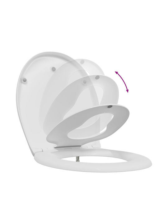 vidaXL Plastic Toilet Seat White 37.3cm 42002353