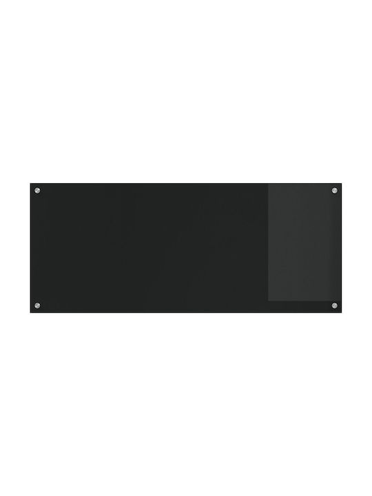 vidaXL Rectangular Back Made of Black Glass 120x50x0.6cm 42001302