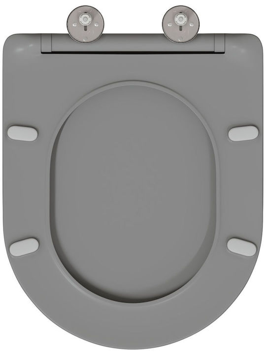 vidaXL Plastic Soft Close Toilet Seat Gray 36cm 42002367