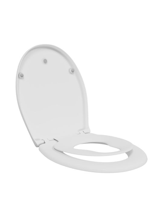 vidaXL Plastic Toilet Seat White 37.3cm 42002353