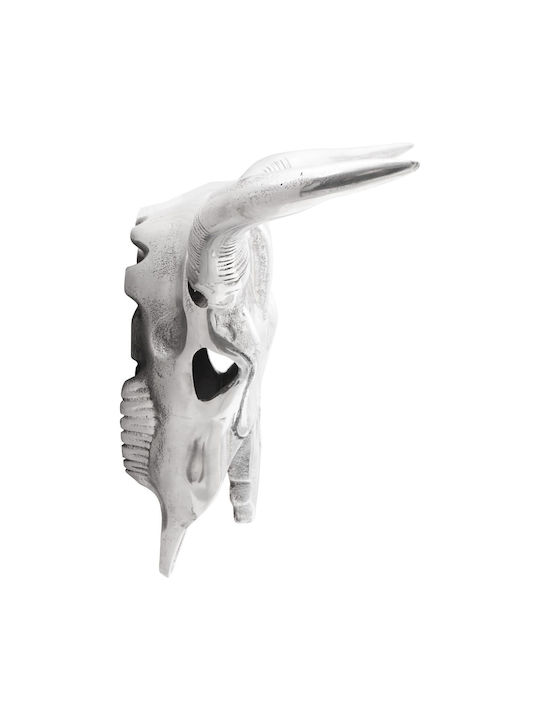 vidaXL Wall Decor Silver Made of Metal 53x13x34cm
