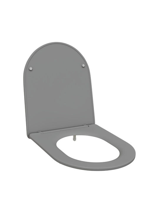 vidaXL Plastic Soft Close Toilet Seat Gray 36cm 42002367