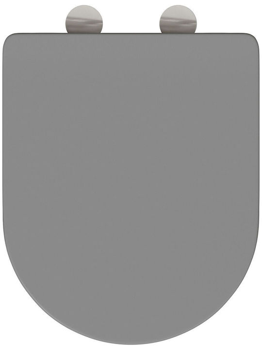 vidaXL Plastic Soft Close Toilet Seat Gray 36cm 42002367