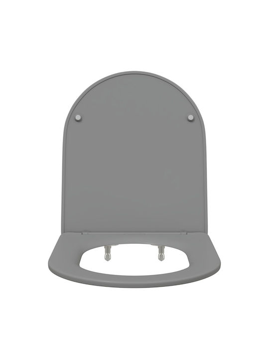 vidaXL Plastic Soft Close Toilet Seat Gray 36cm 42002367
