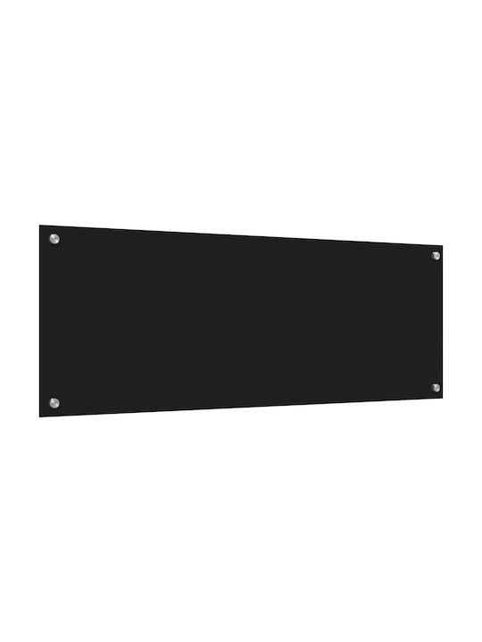 vidaXL Ορθογώνια Πλάτη από Γυαλί Μαύρο 110x40x0.6cm 42001298