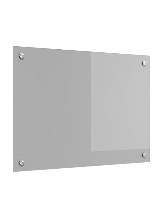 vidaXL Rectangular Glass Backlight Gray 70x50x0.6cm 42001227