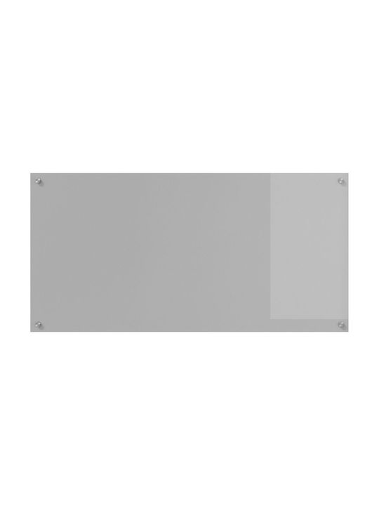 vidaXL Rectangular Glass Back in Light Gray 120x60x0.6cm 42001309