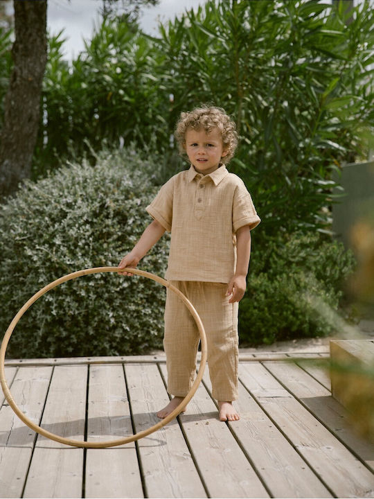 Kids' Tunic Short Sleeve Beige