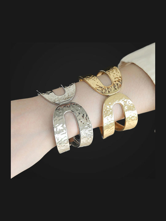 Met Women's Bracelet Handcuffs Gold Plated 6.2cm