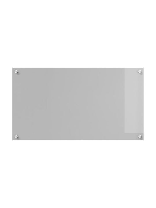 vidaXL Rectangular Glass Back in Light Gray 90x50x0.6cm 42001233