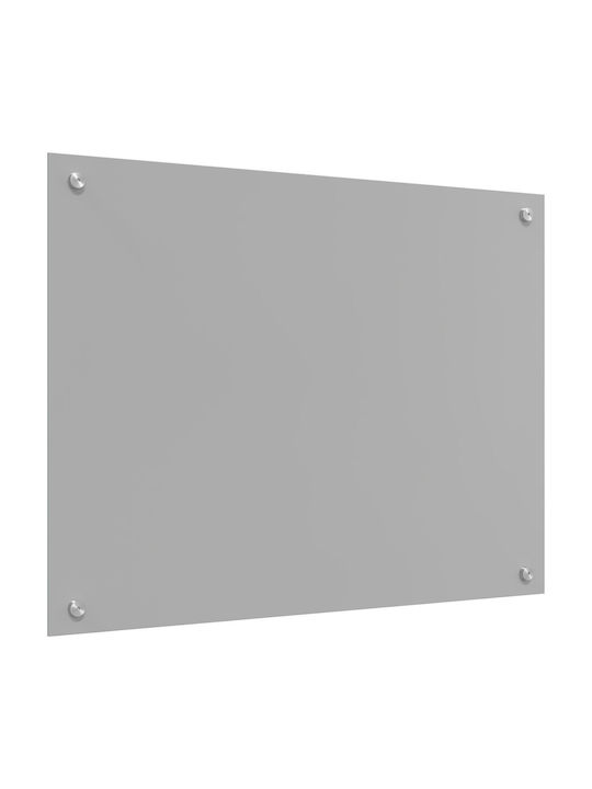 vidaXL Rectangular Glass Back Open Gray 80x50x0.6cm 42001230