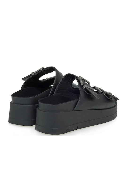 Women's Flat Sandals Flatforms in Black Color