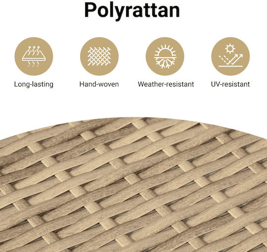 Garten- und Outdoor-Möbelsets 2 Stück Beige mit Kissen