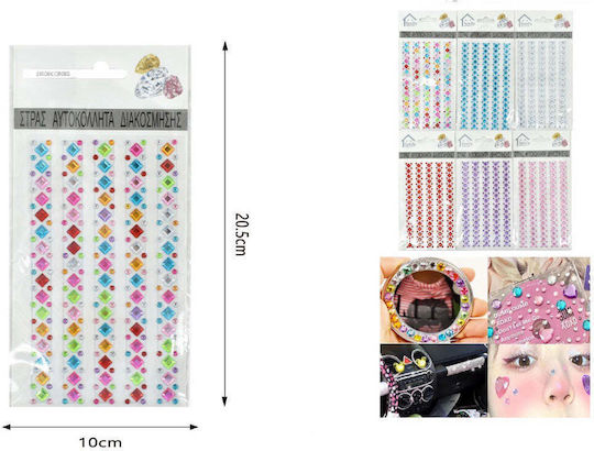 Decorative Rhinestone Stickers Rhombus Various Colors