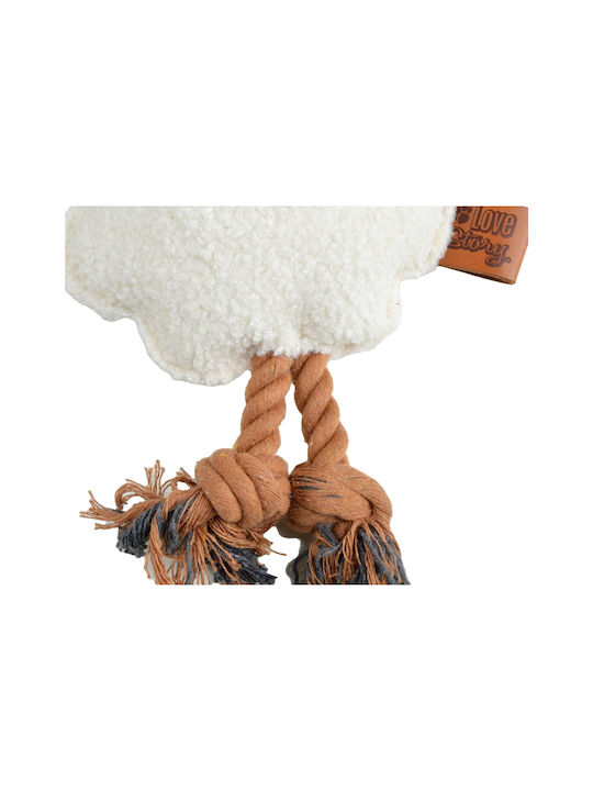 Plüsch Hundespielzeug Schaf Wooly Lovestory Seil Sound Maße 15x6x40cm 6ani1393