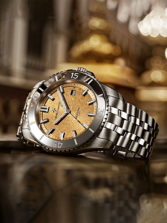 Venezianico Herrenuhr Automatisch mit Silber Metallarmband