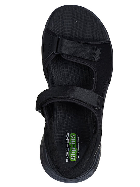 Go Walk Flex Ανδρικά Σανδάλια σε Μαύρο Χρώμα