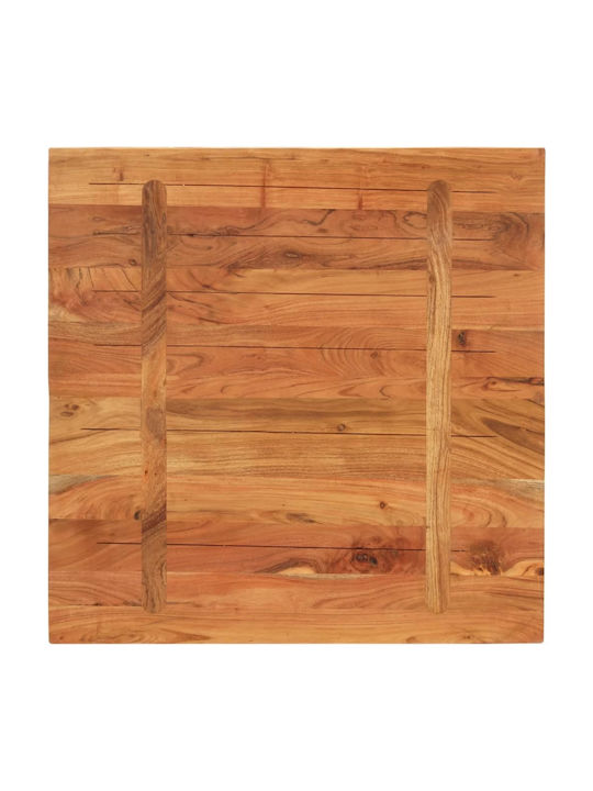 vidaXL Square Table Surface made of Solid Wood Brown 70x70x3.8cm 370997 1pcs