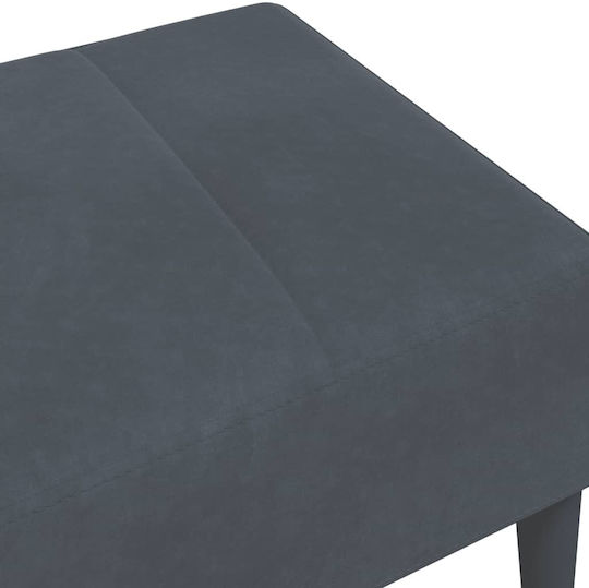 Samt Fußhocker Dunkelgrau 77x55x31cm
