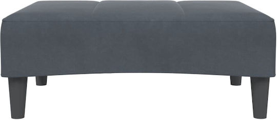 Samt Fußhocker Dunkelgrau 77x55x31cm