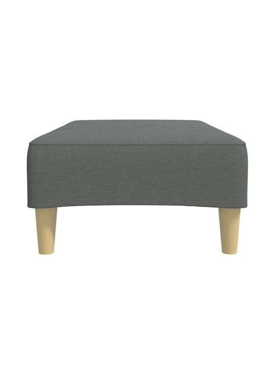 Fabric Upholstered Footstool Dark Gray 77x55x31cm