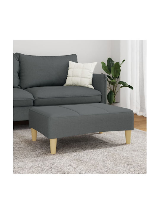 Fabric Upholstered Footstool Dark Gray 77x55x31cm