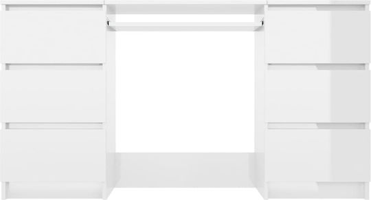 Desk Wooden White 140x50x77cm