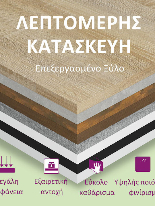 Birou Notebook Din Lemn Cu Birou Alb 102.5x35x75cm