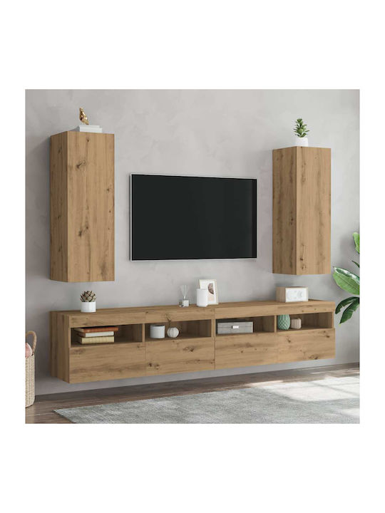 Vidaxl TV Cabinet Set 2 Pieces Artisan Oak Engineered Wood