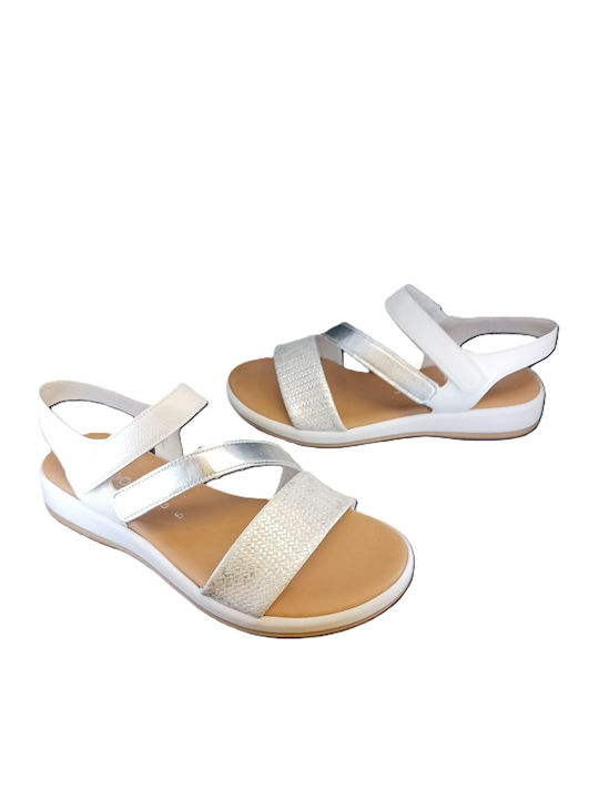 Women's Leather Platform Shoes Silver