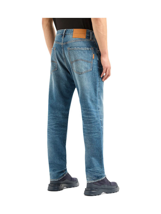 Armani Exchange Herren Jeanshose Lose Fit Verjüngt Blue