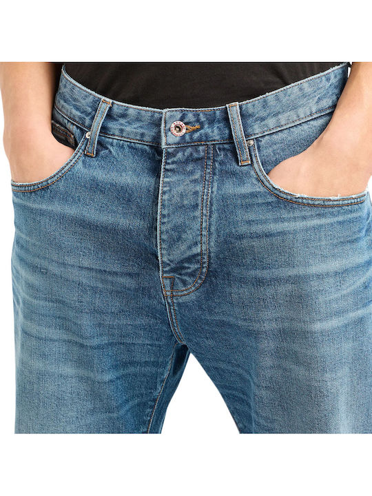 Men's Jeans Pants with Loose Tapered Fit Blue