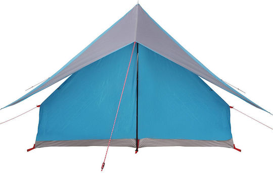 vidaXL Καλοκαιρινή Σκηνή Camping Μπλε για 5 Άτομα 315x286x185εκ.