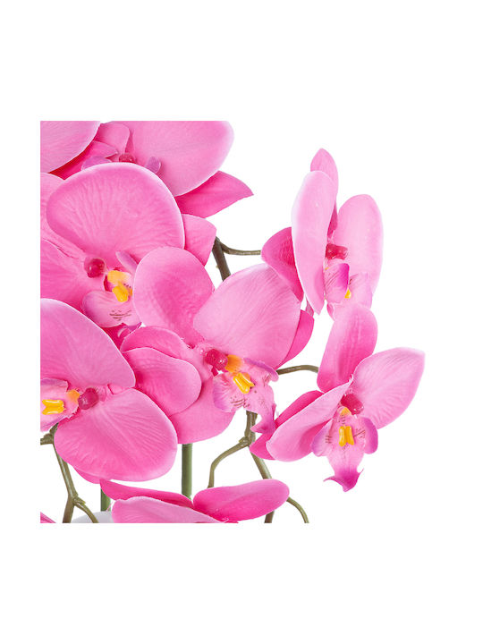 Globostar künstlicher Gartenrosa-Orchidee 21127 Dekorative Pflanze Intensive Rosa Orchidee H39cm