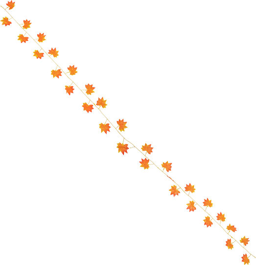 Dekorative Girlande Ahorn Orange 220cm GloboStar
