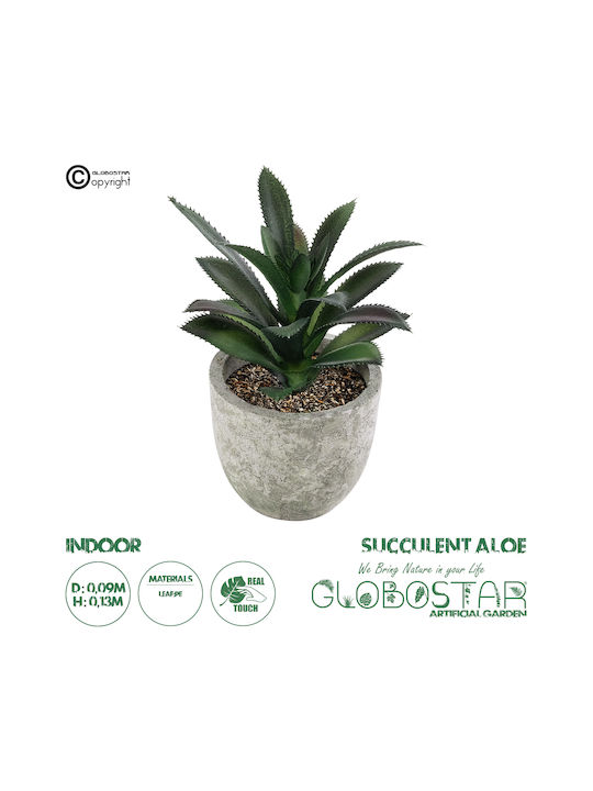 Globostar Artificial Garden Succulent Aloe 21011 Decorative Plant Succulent Aloe H13cm