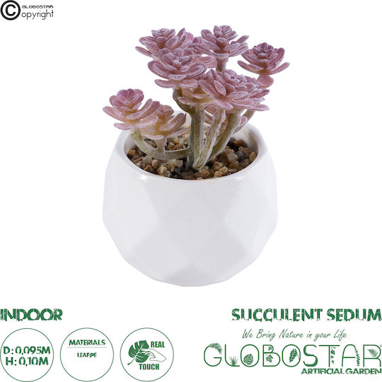 Globostar? Artificial Garden Succulent Sedum 20988 Διακοσμητικό Φυτό Παχύφυτο Σέδο Υ10cm