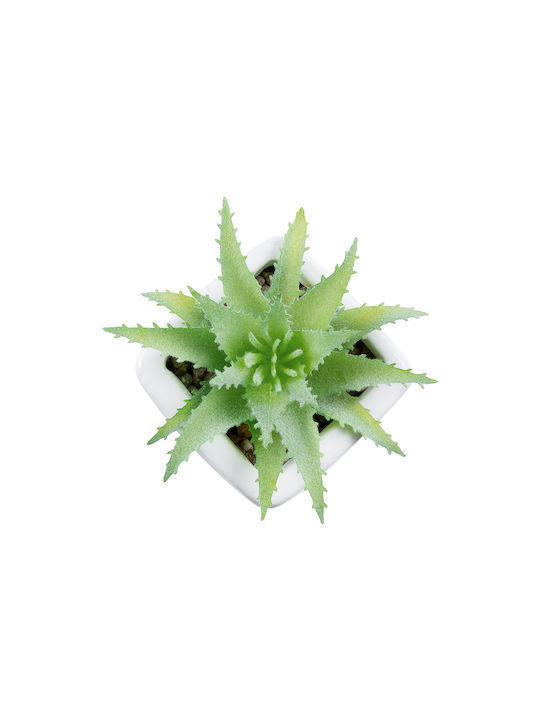 Globostar Artificial Garden Succulent Aloe Lotus 20976 Decorative Plant Succulent Aloe Lotus H8cm