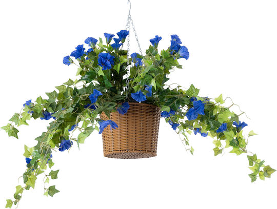 Globostar Artificial Garden Morning Glory Hanging Plant 20636 Artificial Hanging Decorative Plant Orchid Y55cm
