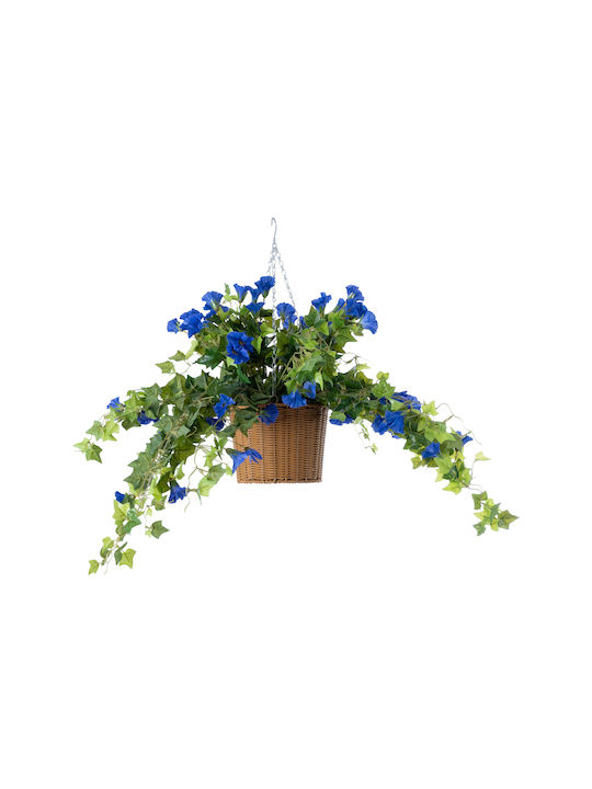 Globostar Artificial Garden Morning Glory Hanging Plant 20636 Artificial Hanging Decorative Plant Orchid Y55cm