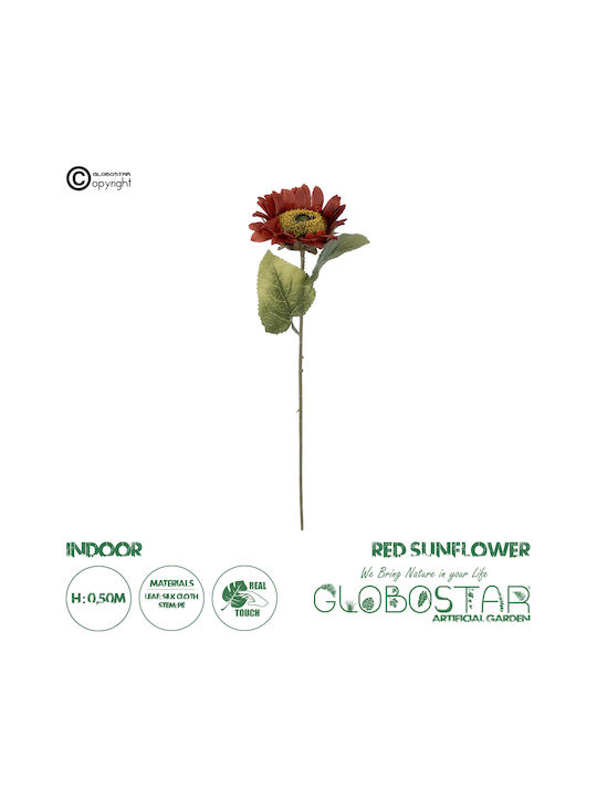 Decorative Artificial Flower Heliotropium Red 50cm GloboStar
