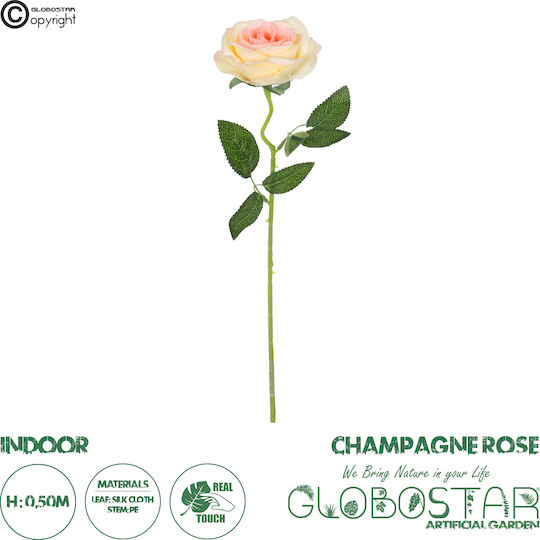 Dekorative künstliche Blume Rose Grün 50cm GloboStar
