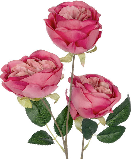 Decorative Artificial Flower Rose Pink 80cm GloboStar